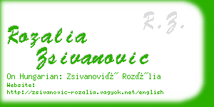 rozalia zsivanovic business card